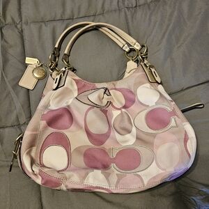 Coach Pink and Cream Women's Bag
